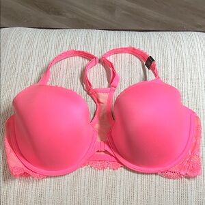 Victoria's Secret Neon Pink Lace Bra